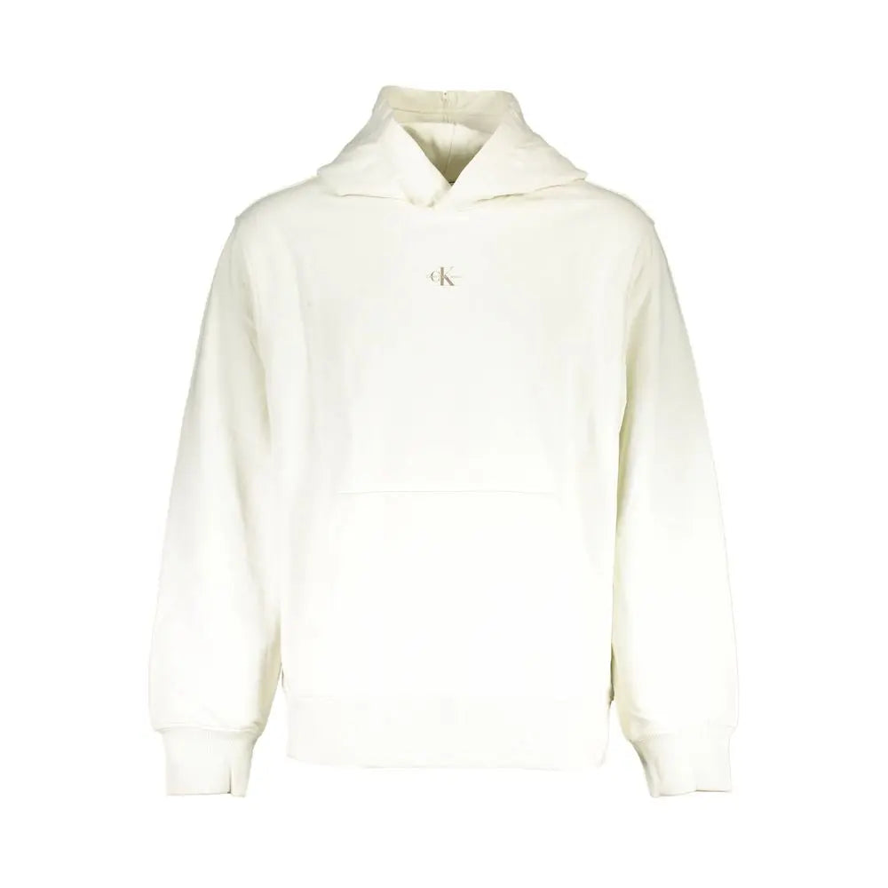 White Cotton Men Sweater Calvin Klein