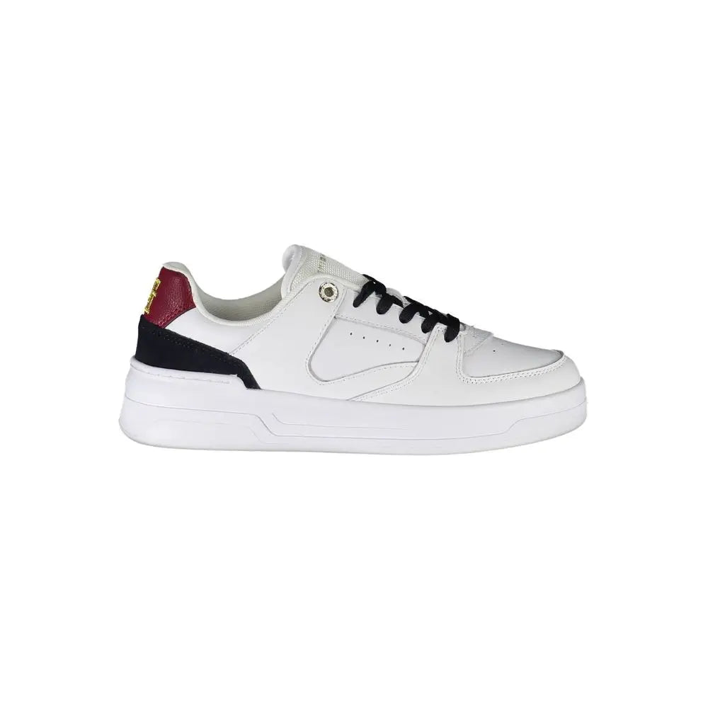 White Leather Women Sneaker Tommy Hilfiger