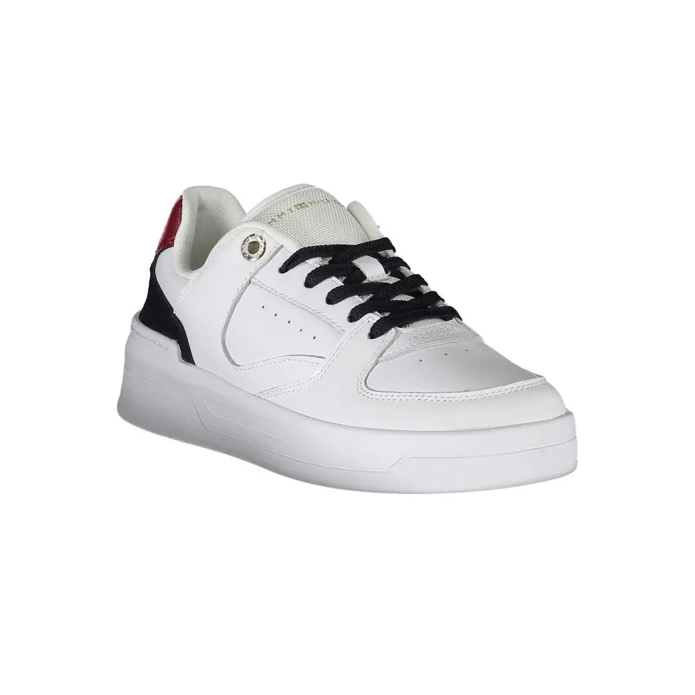 White Leather Women Sneaker Tommy Hilfiger