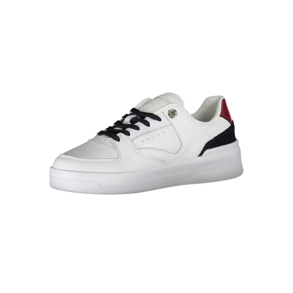 White Leather Women Sneaker Tommy Hilfiger