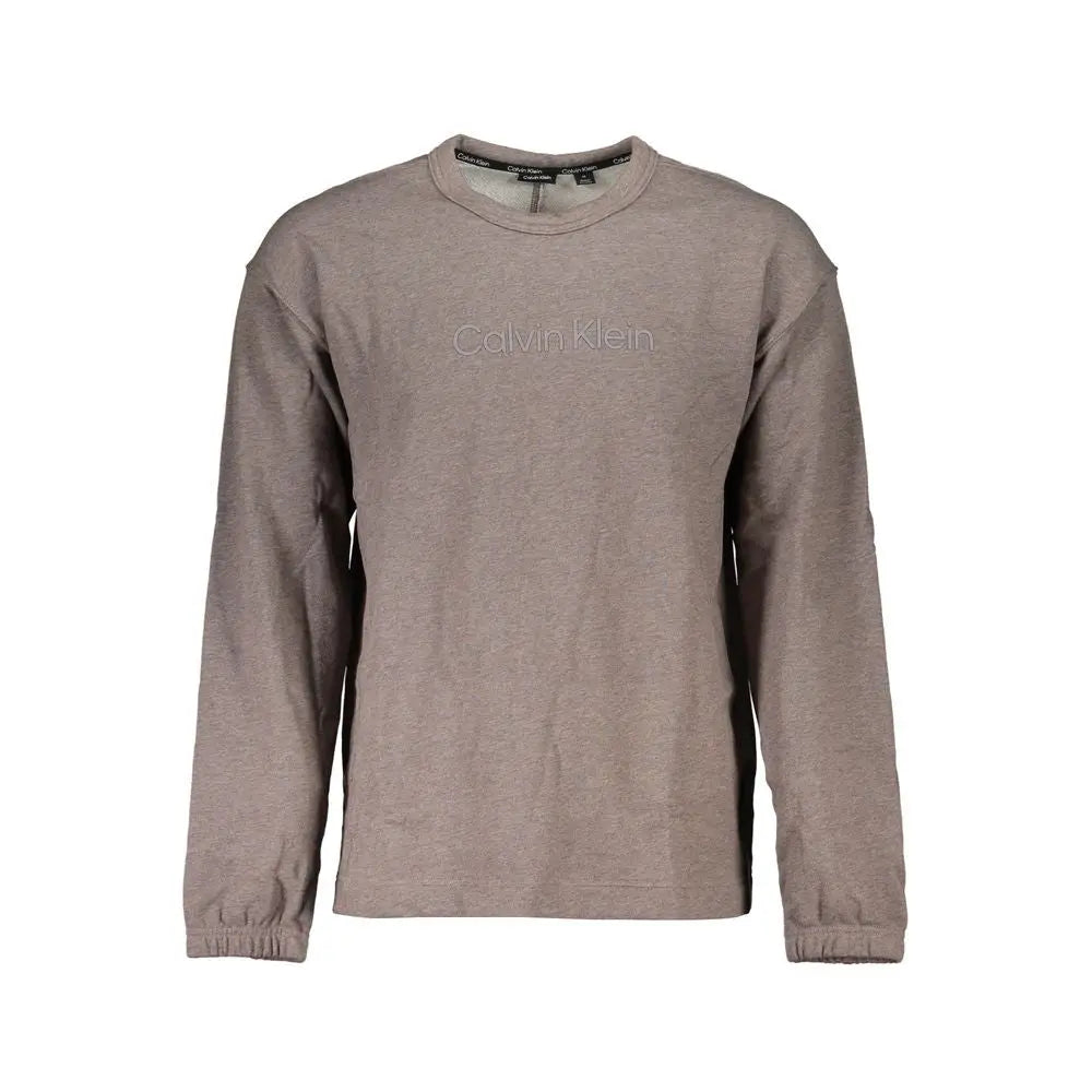 Brown Cotton Men Sweater Calvin Klein