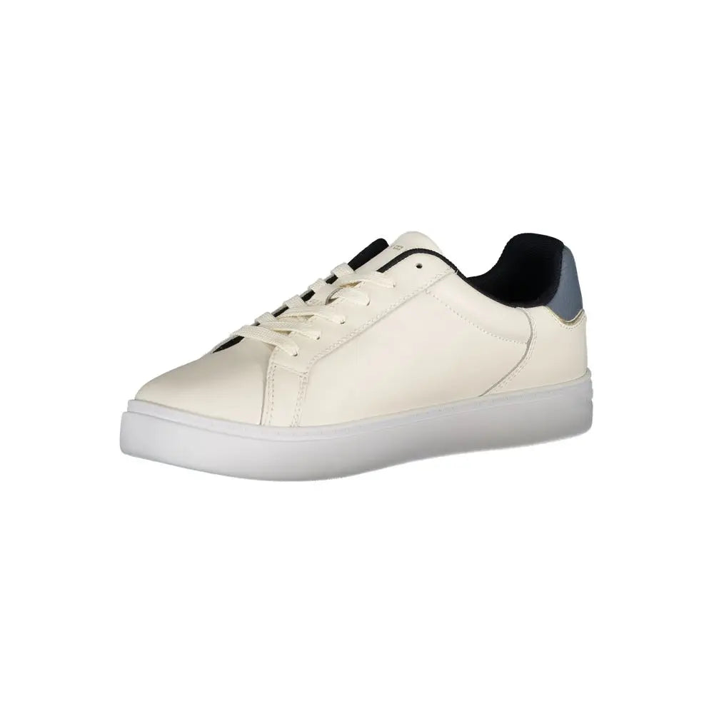 Beige Leather Women Sneaker Tommy Hilfiger