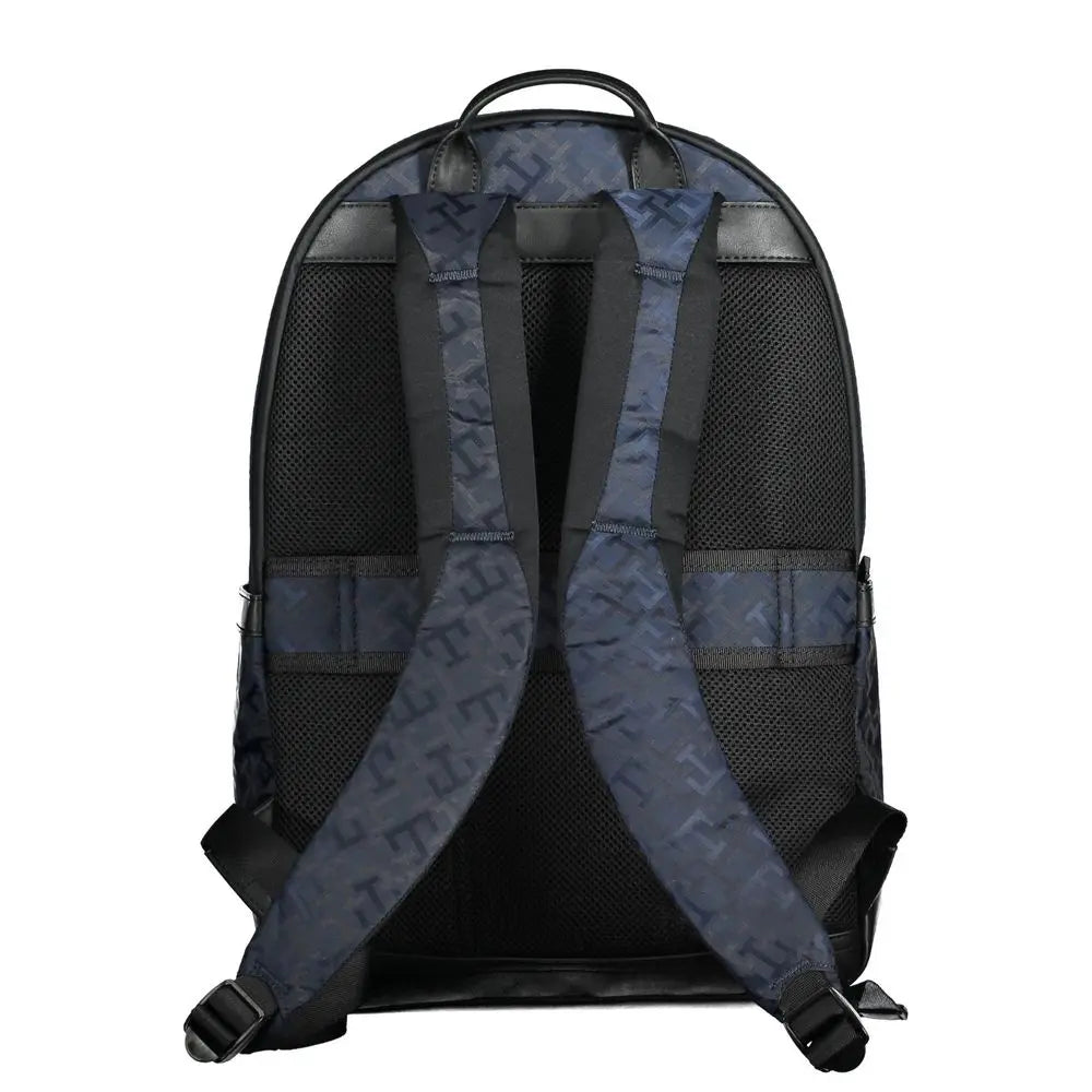 Blue Polyester Men Backpack Tommy Hilfiger