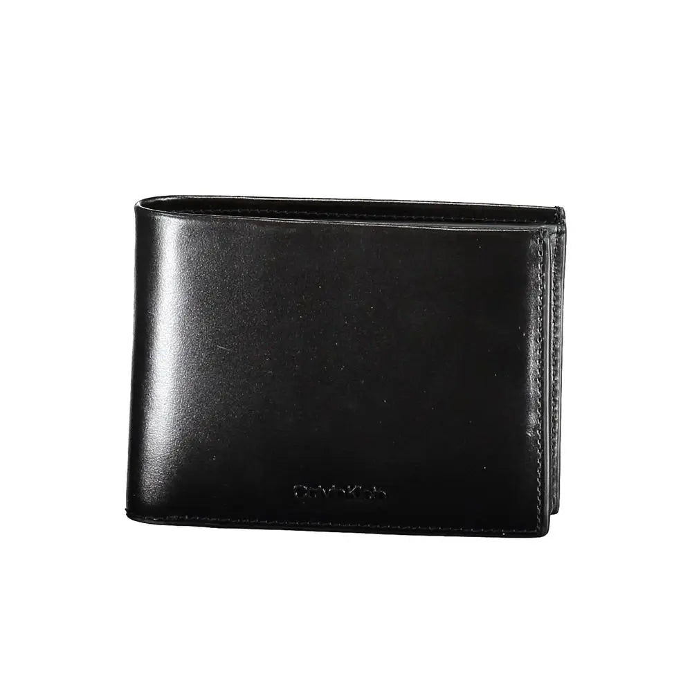 Black Leather Men Wallet Calvin Klein