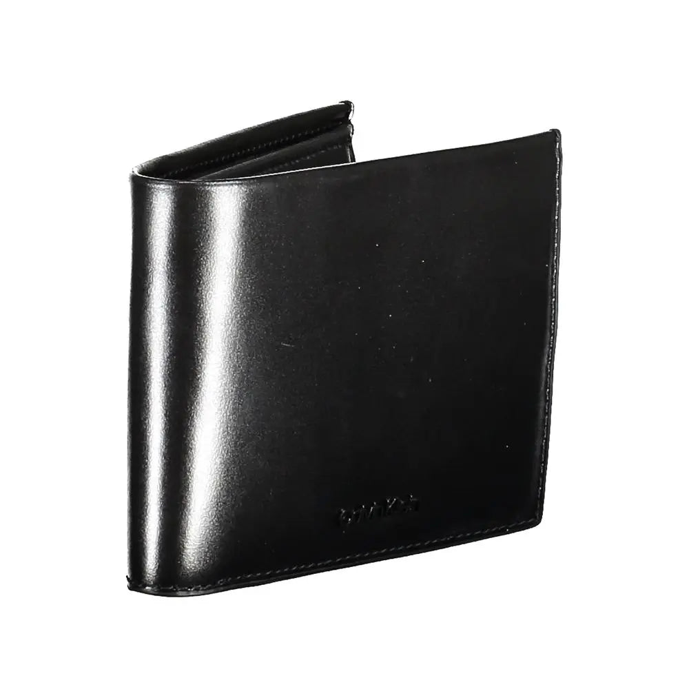Black Leather Men Wallet Calvin Klein
