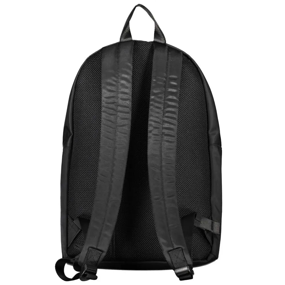 Black Polyester Men Backpack Tommy Hilfiger