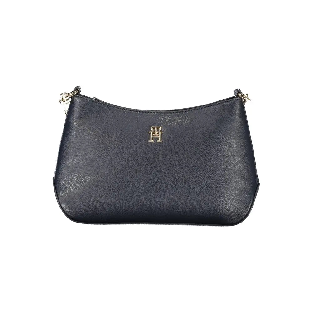 Blue Polyurethane Women Handbag Tommy Hilfiger