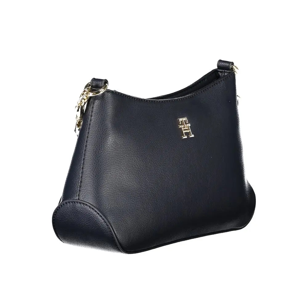 Blue Polyurethane Women Handbag Tommy Hilfiger