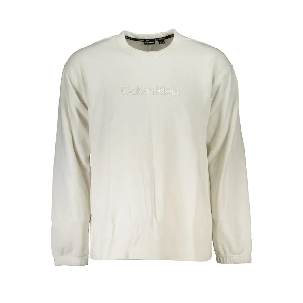 White Cotton Men Sweater Calvin Klein