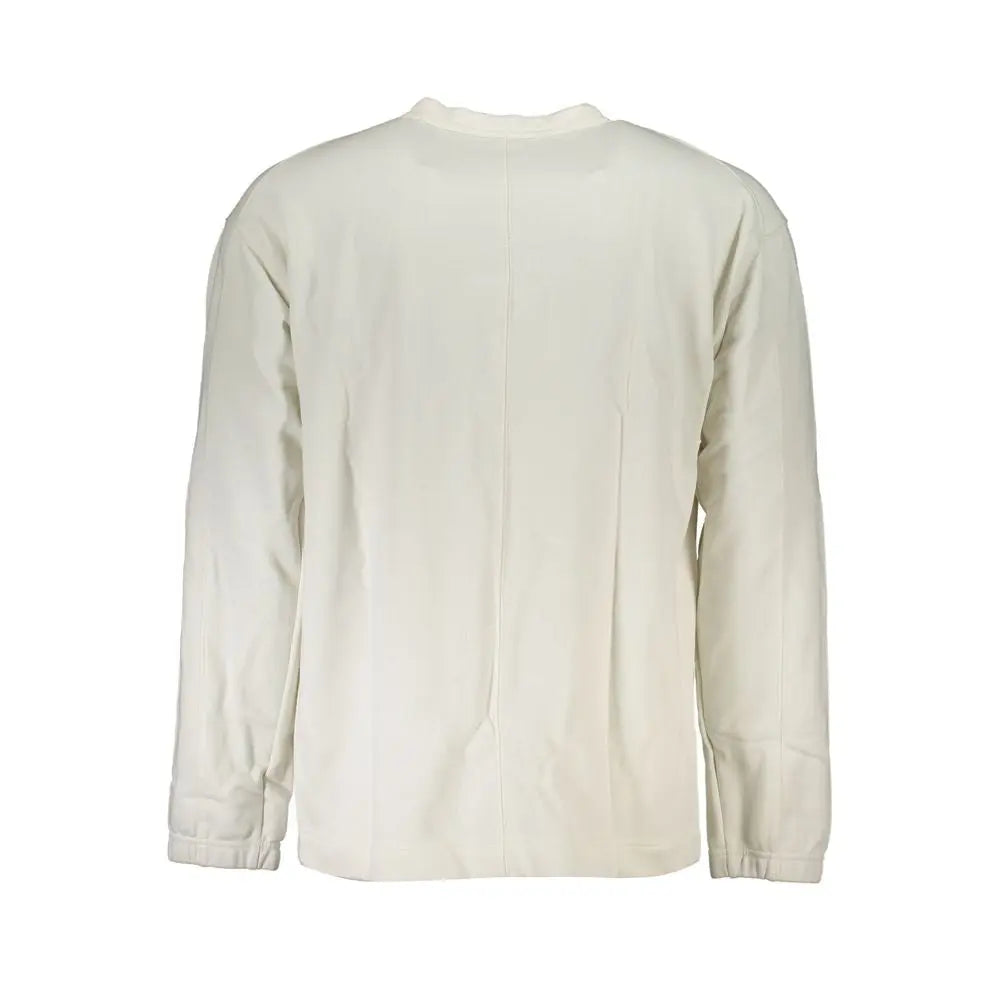 White Cotton Men Sweater Calvin Klein