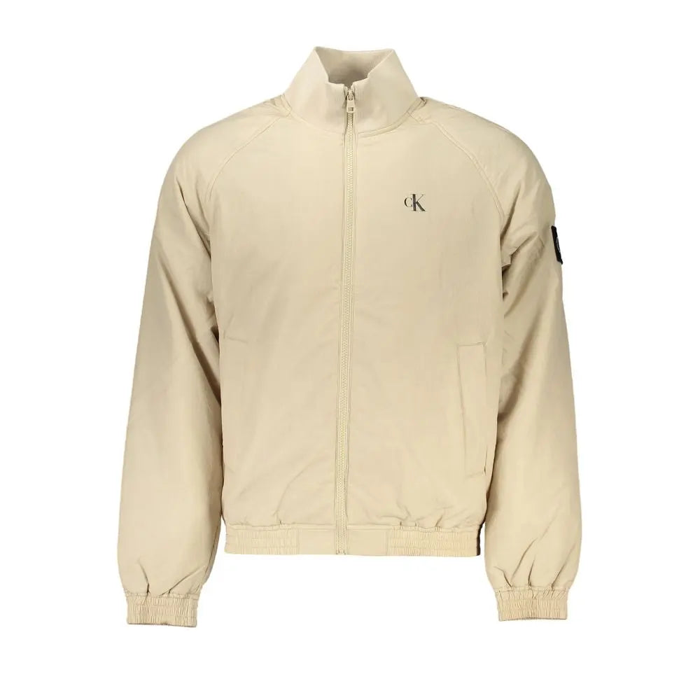 Beige Polyamide Men Jacket Calvin Klein