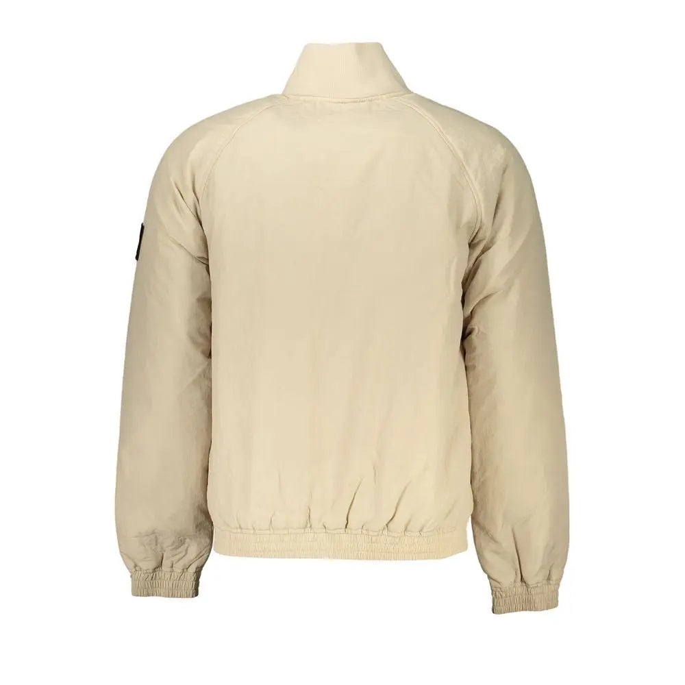 Beige Polyamide Men Jacket Calvin Klein