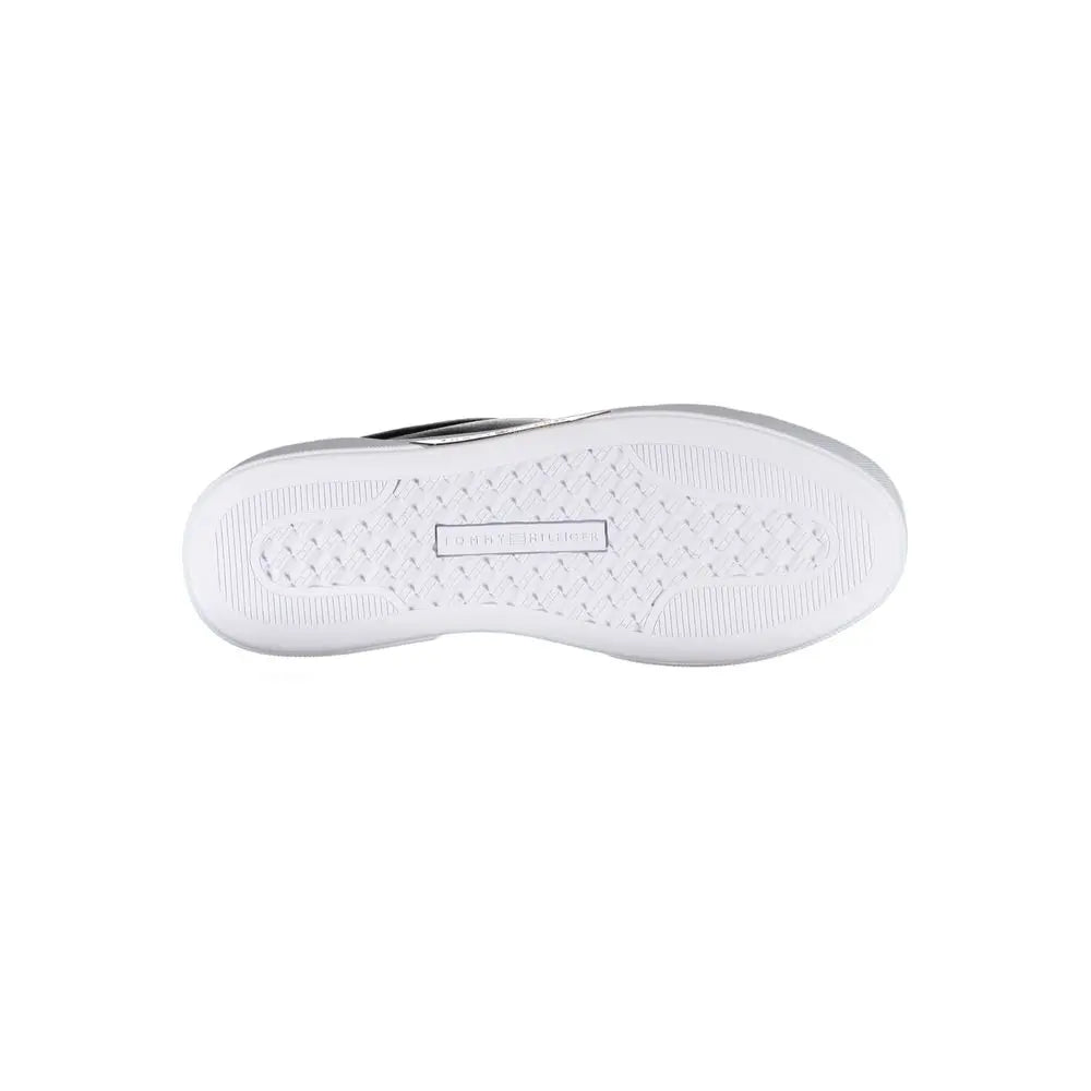 Black Leather Women Sneaker Tommy Hilfiger