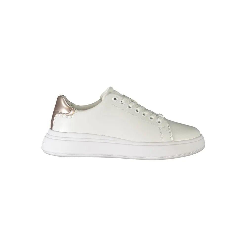 White Leather Women Sneaker Calvin Klein
