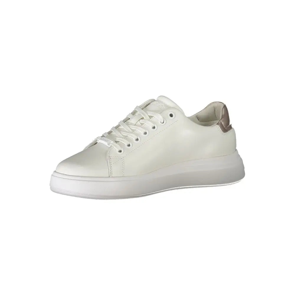 White Leather Women Sneaker Calvin Klein