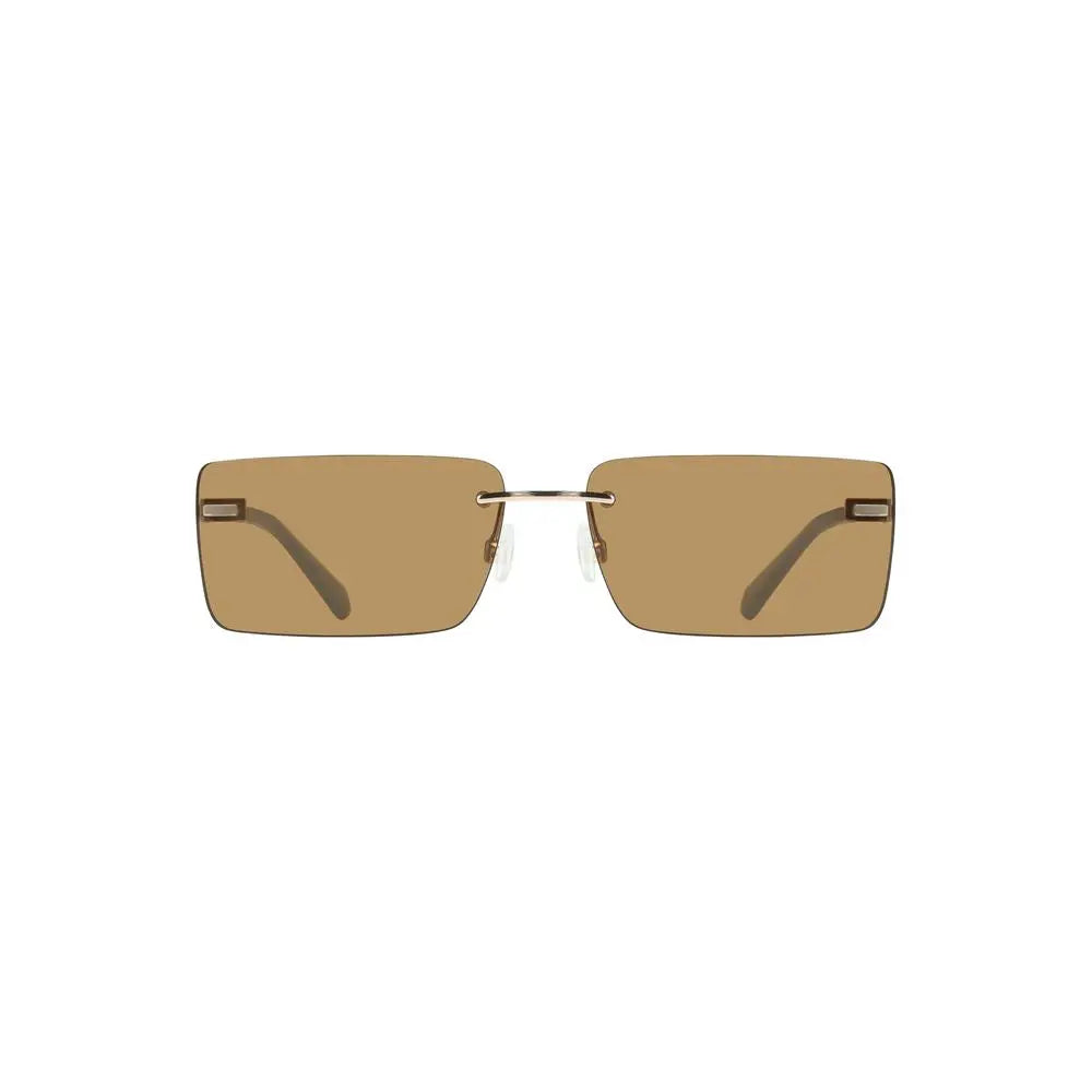 Beige Metal Women Sunglass Calvin Klein