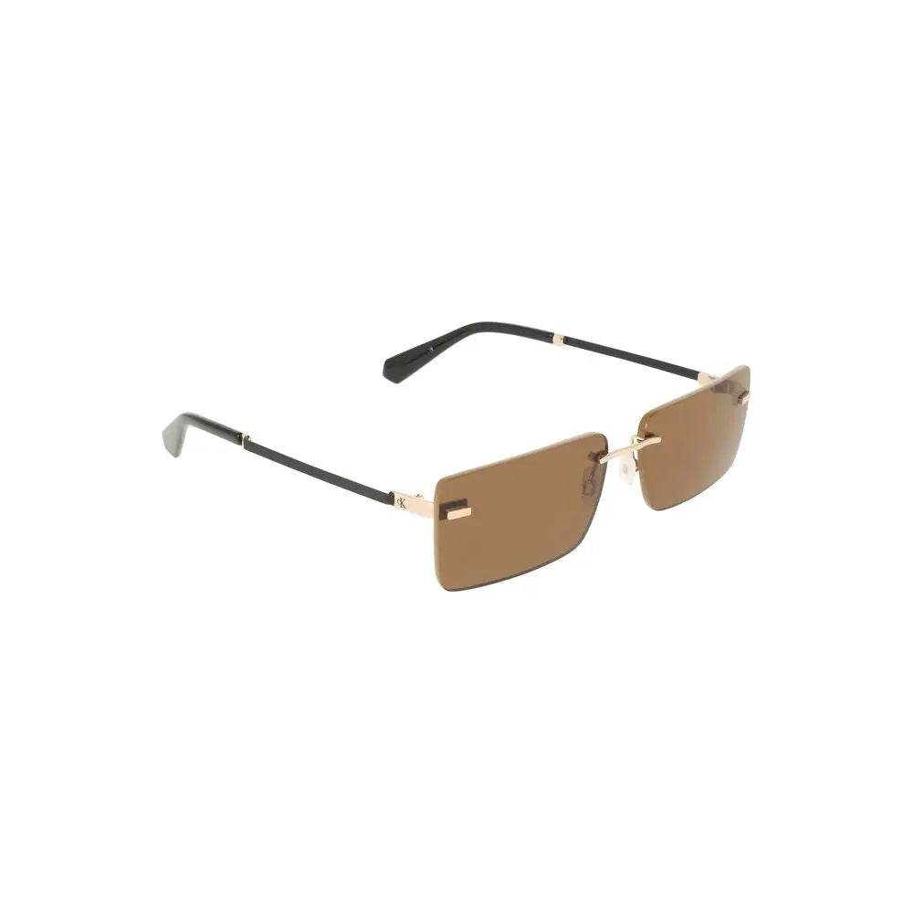 Beige Metal Women Sunglass Calvin Klein