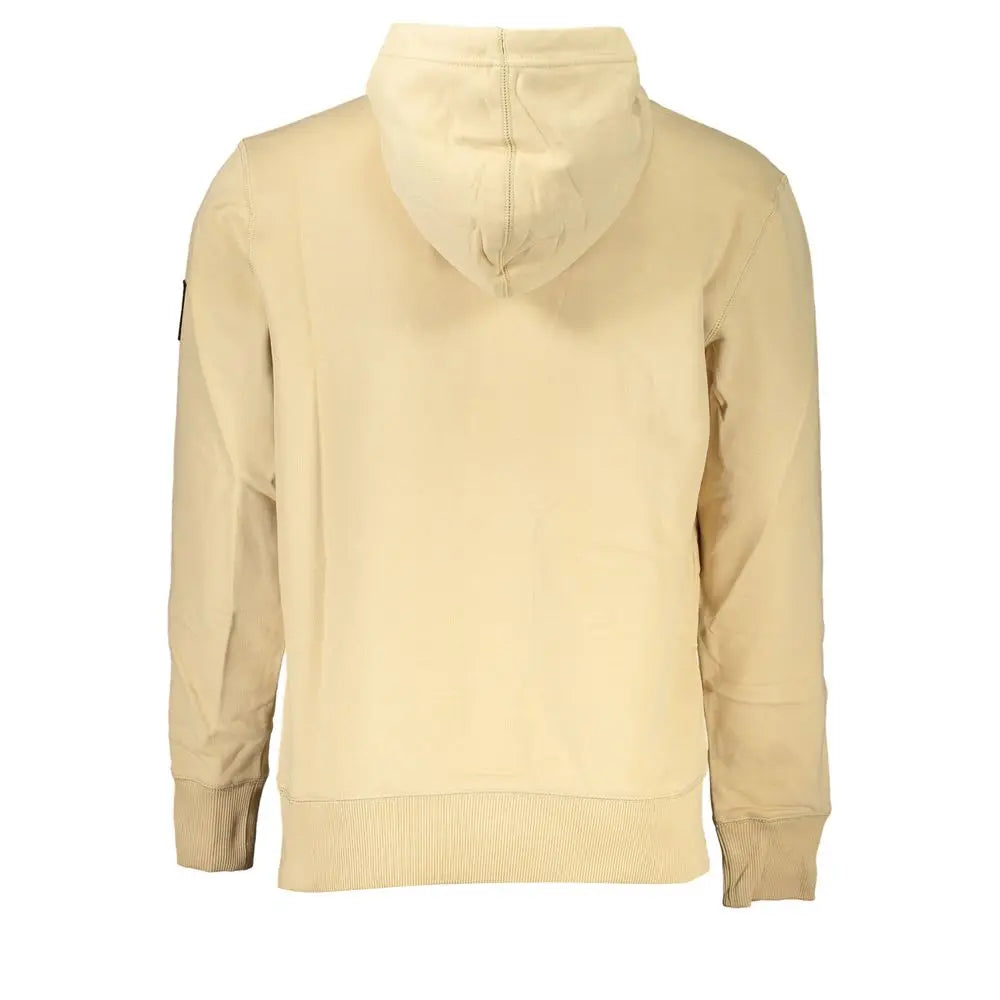 Beige Cotton Men Sweater Calvin Klein