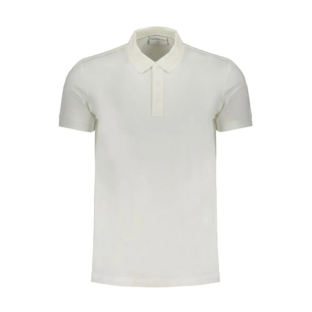 Bianco Cotton Men Polo Calvin Klein