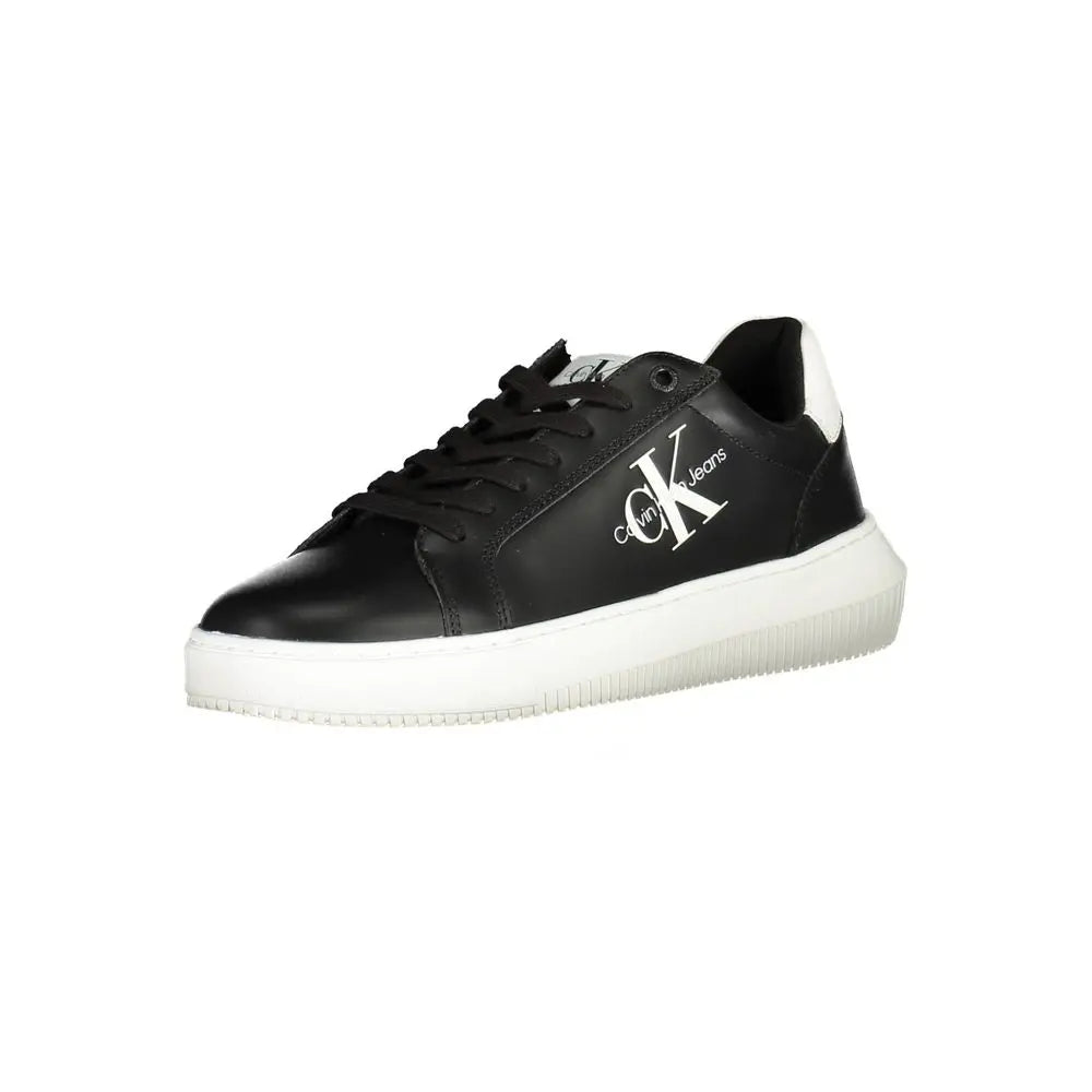 Sleek Black Lace-Up Sports Sneakers Calvin Klein