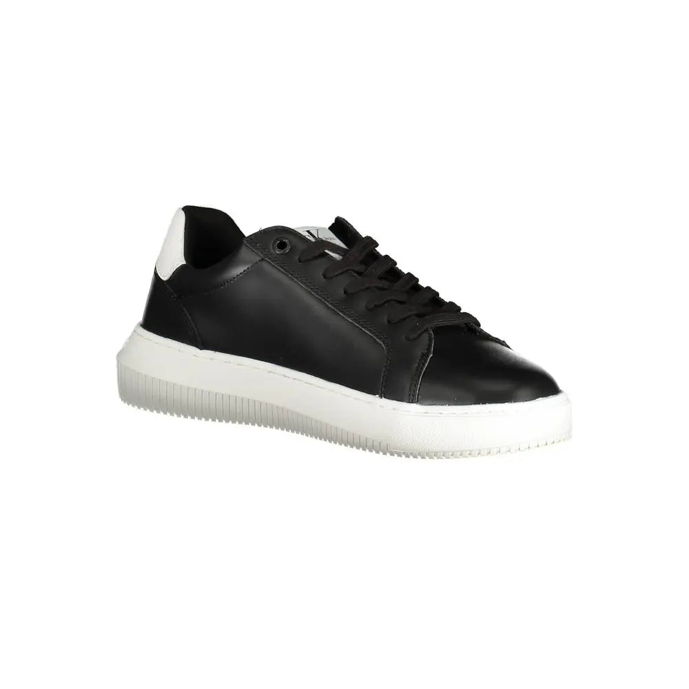 Sleek Black Lace-Up Sports Sneakers Calvin Klein