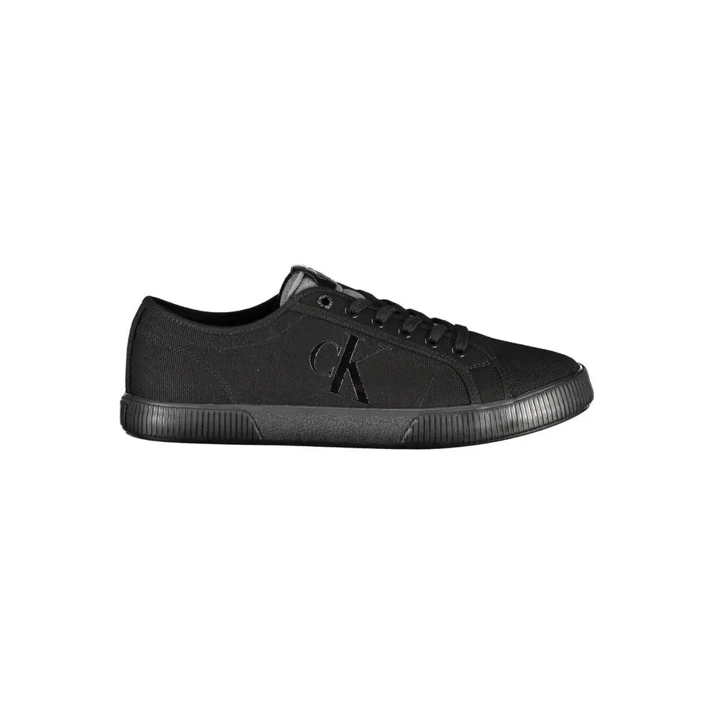 Black Cotton Men Sneaker Calvin Klein