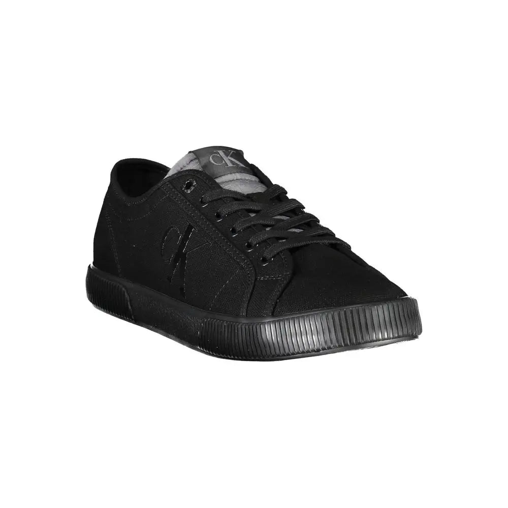 Black Cotton Men Sneaker Calvin Klein