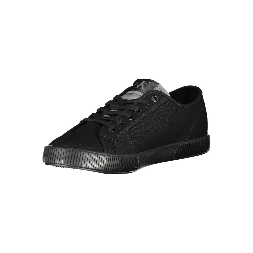 Black Cotton Men Sneaker Calvin Klein