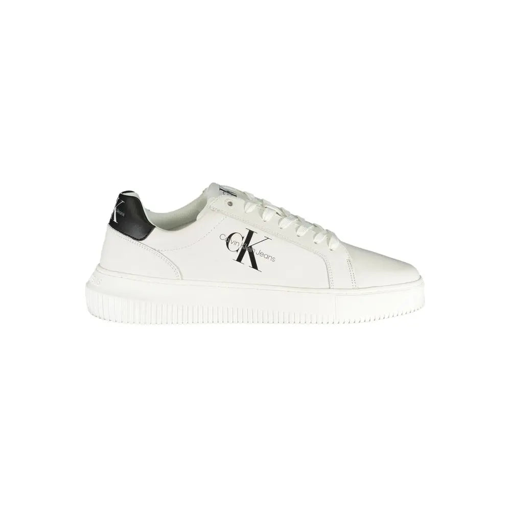 Sophisticated White Lace-Up Sneakers Calvin Klein