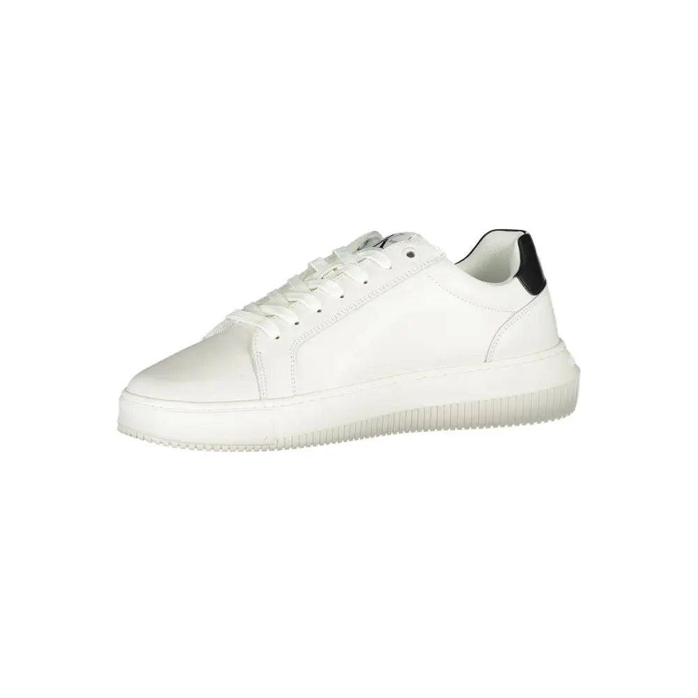 Sophisticated White Lace-Up Sneakers Calvin Klein