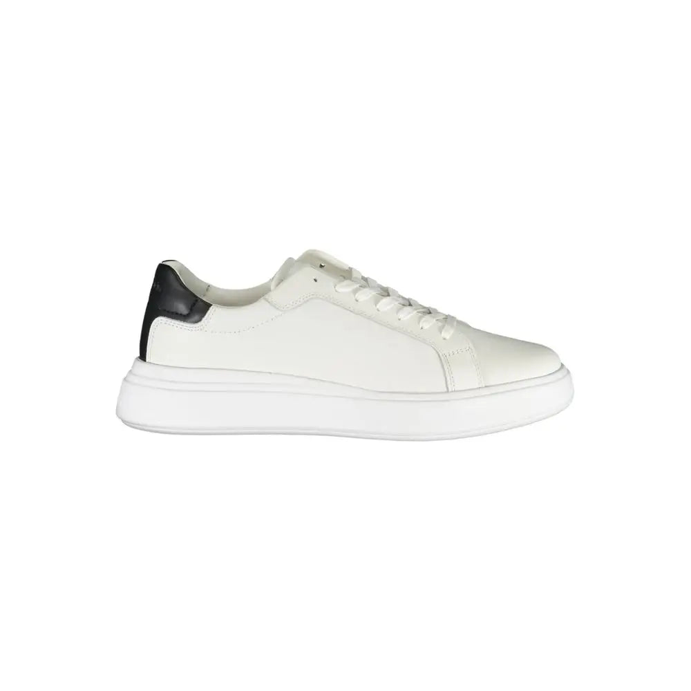 Sleek White Sneakers with Contrast Accents Calvin Klein