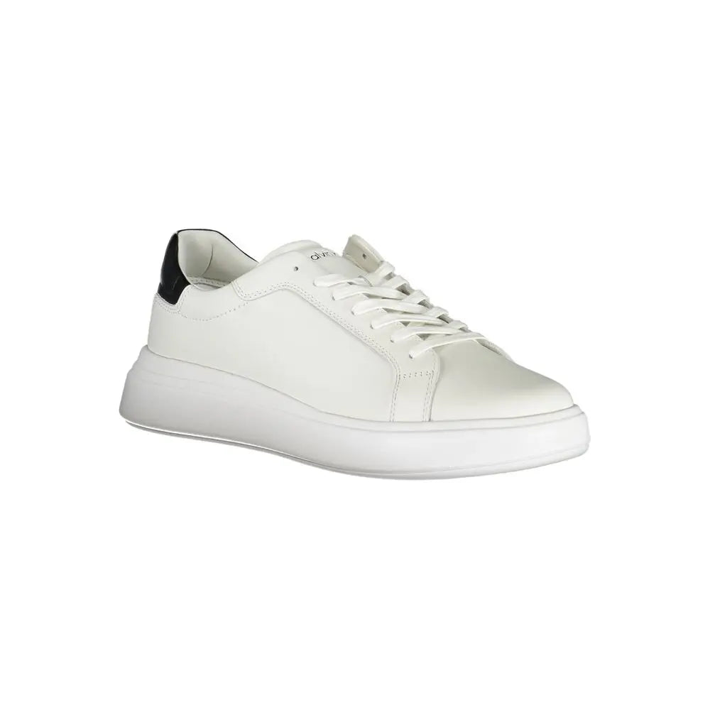 Sleek White Sneakers with Contrast Accents Calvin Klein