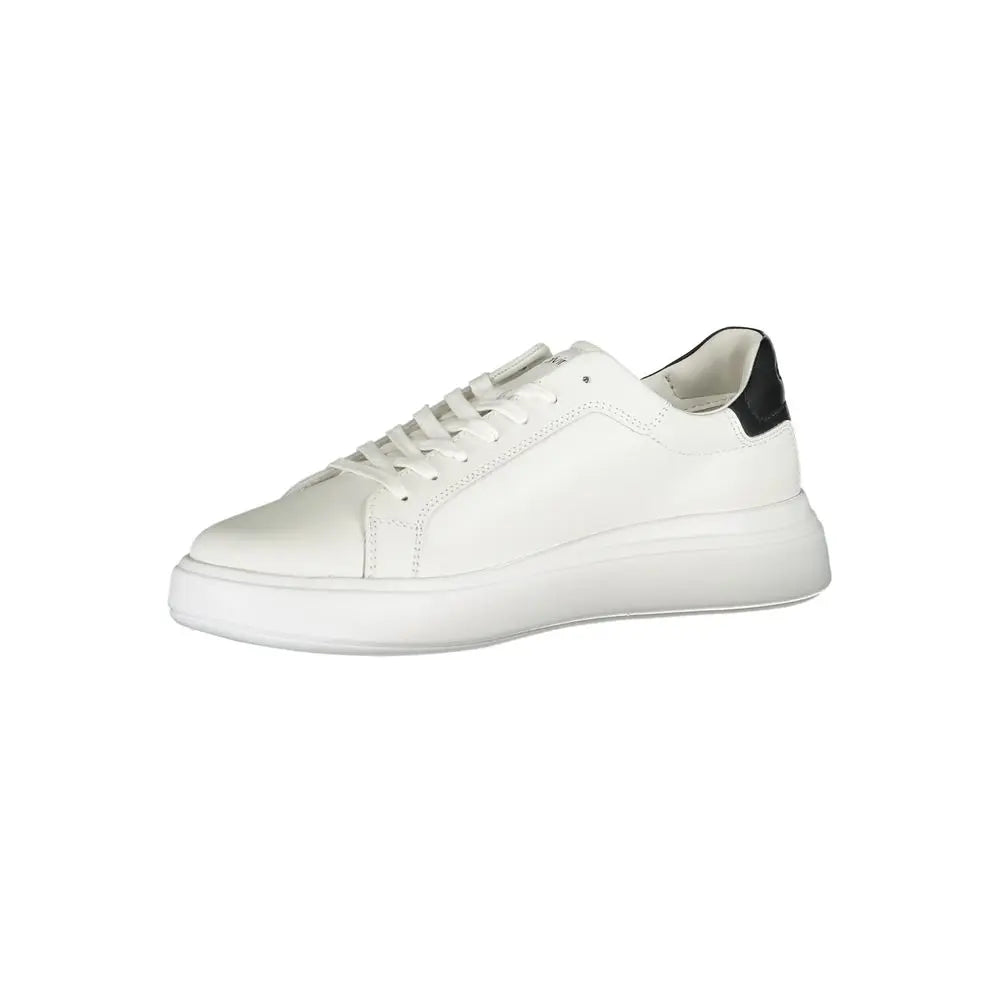 Sleek White Sneakers with Contrast Accents Calvin Klein