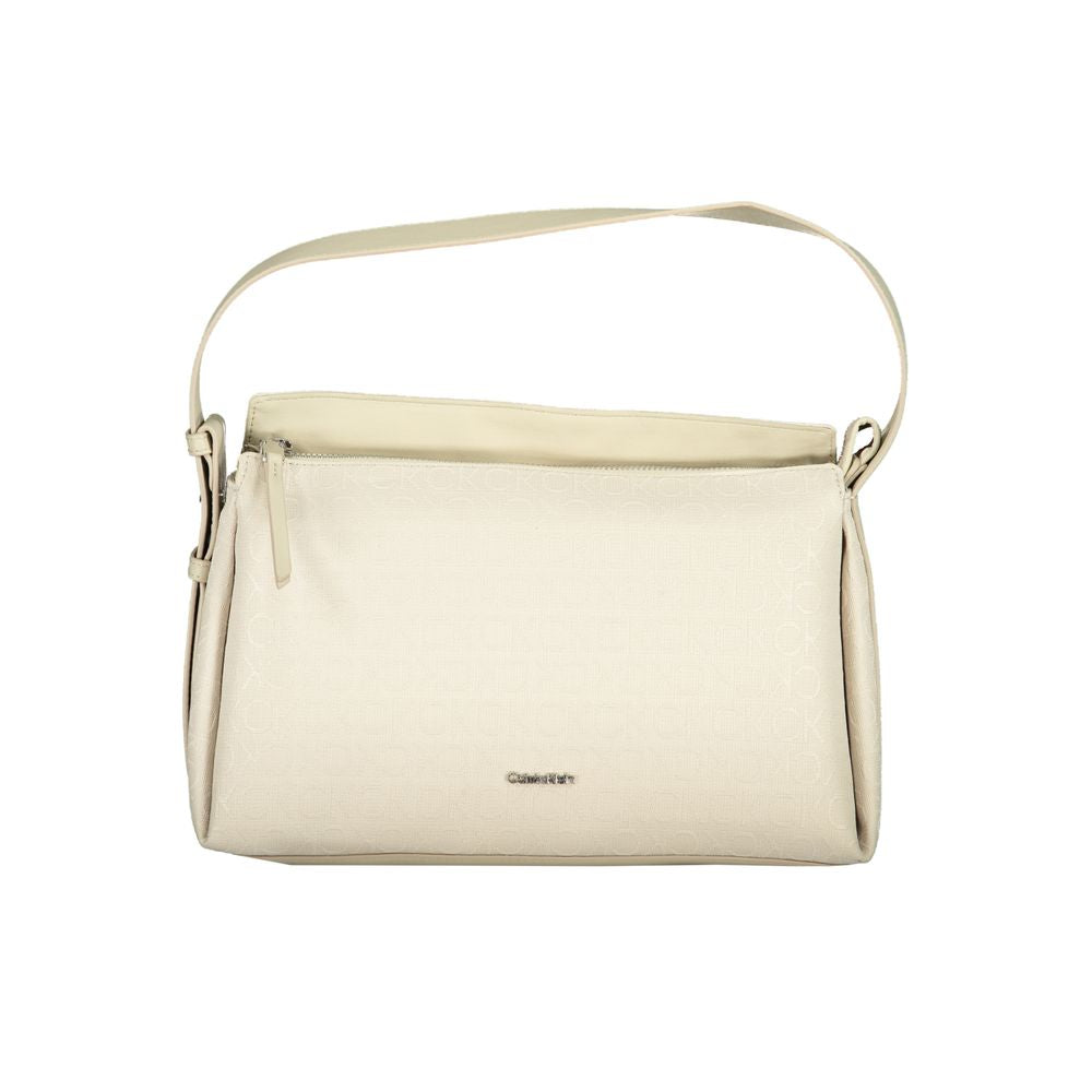 Beige Polyester Women Handbag Calvin Klein