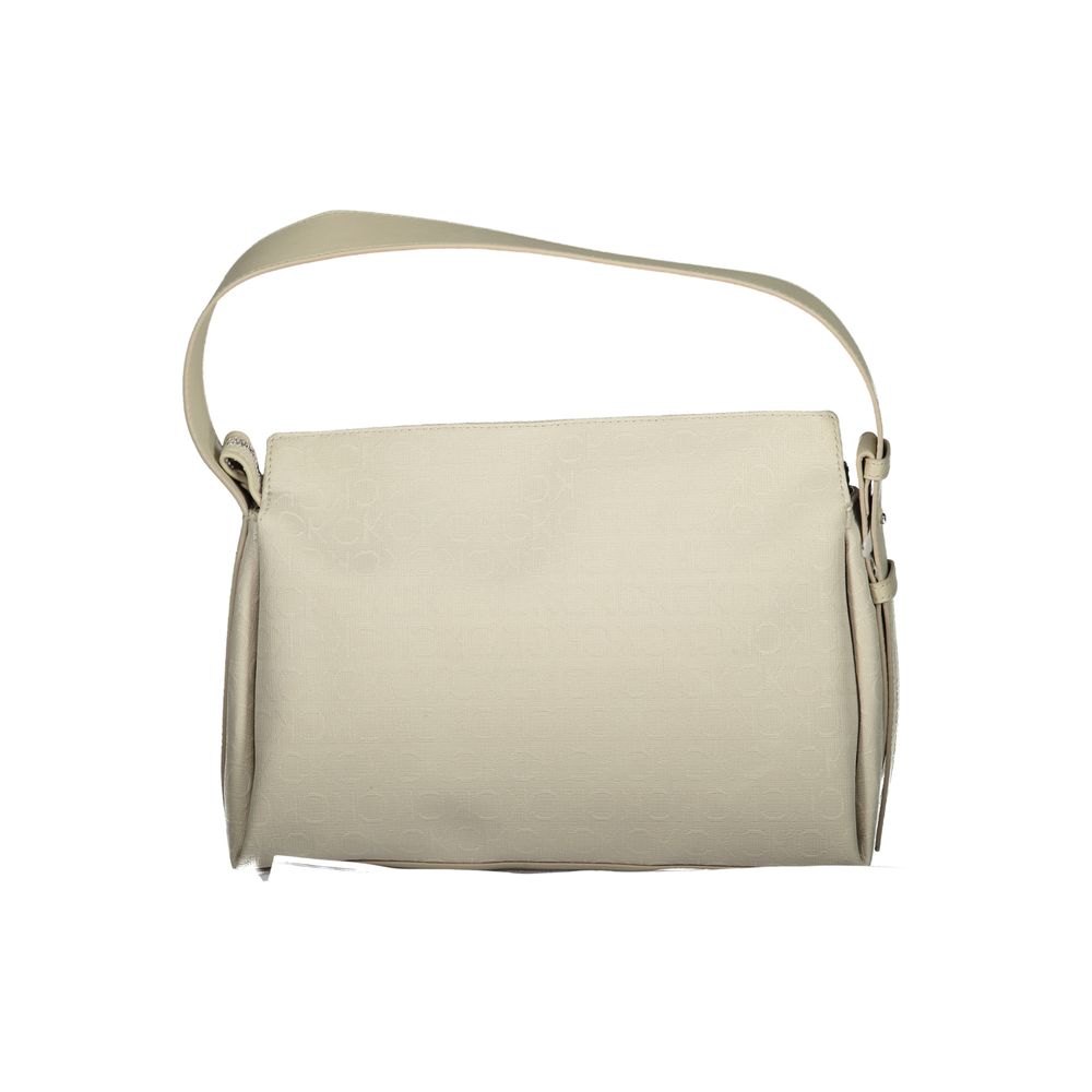 Beige Polyester Women Handbag Calvin Klein