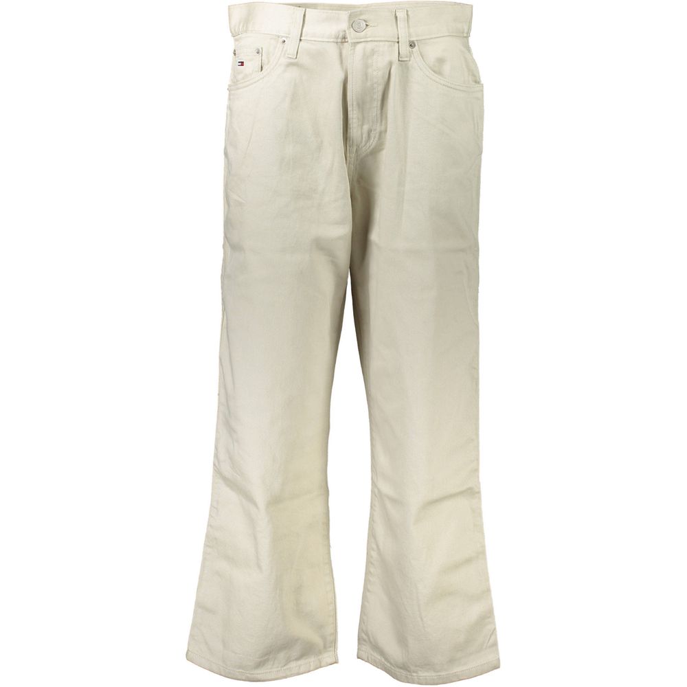 Beige Cotton Women Jeans Tommy Hilfiger
