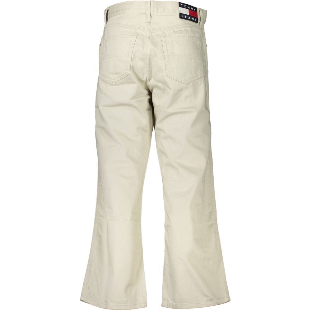 Beige Cotton Women Jeans Tommy Hilfiger