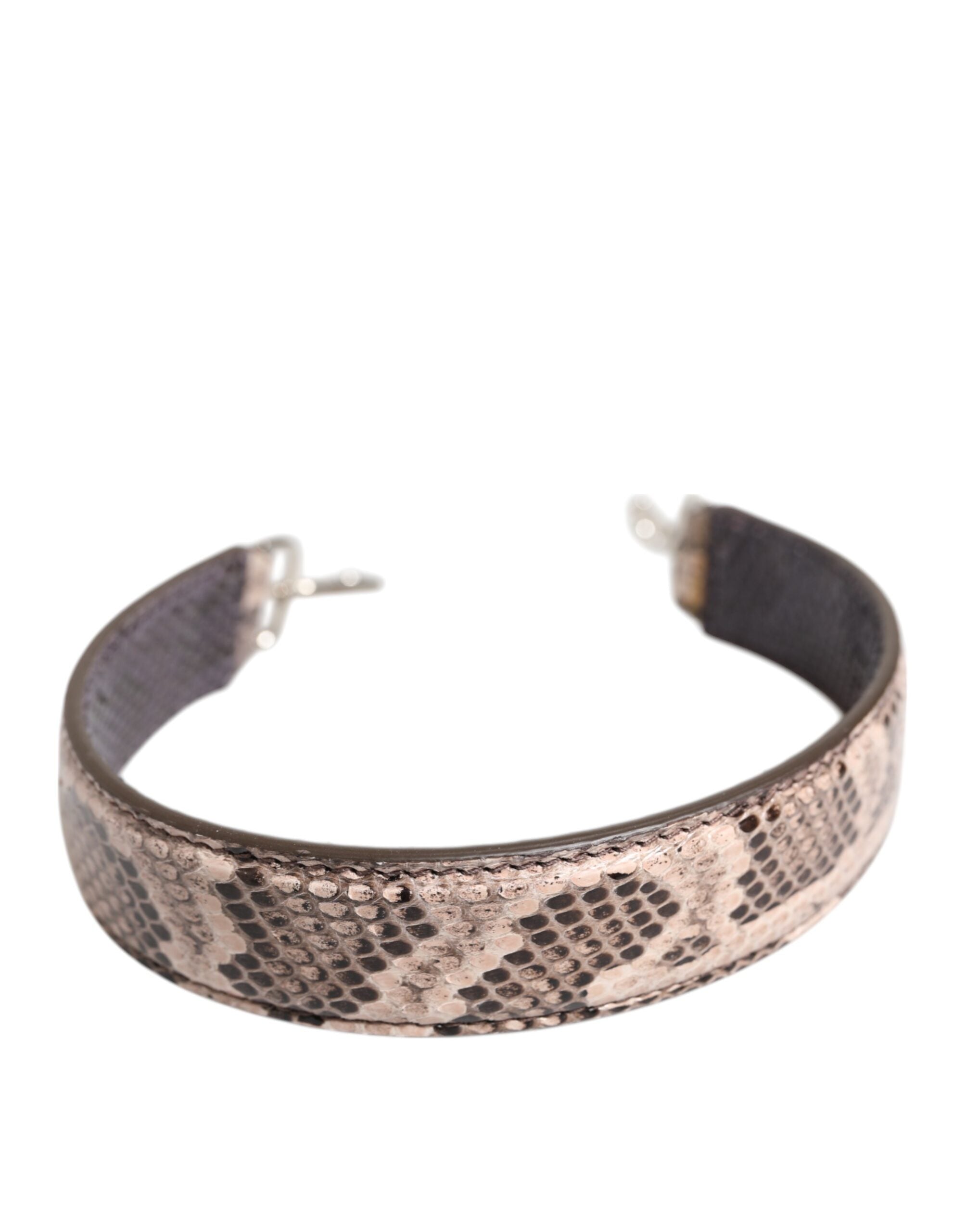 Beige Exotic Leather Handbag Accessory Shoulder Strap Dolce & Gabbana