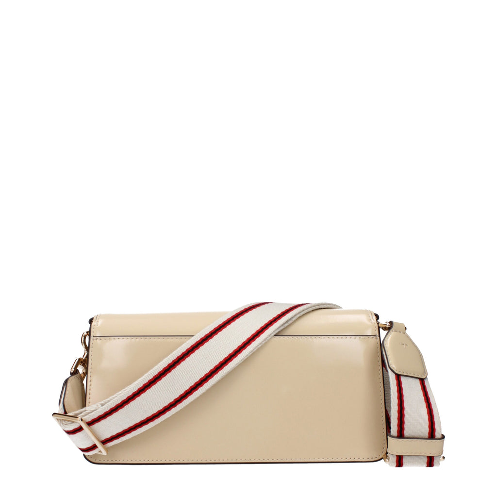 Beige Leather Crossbody Bag Tory Burch