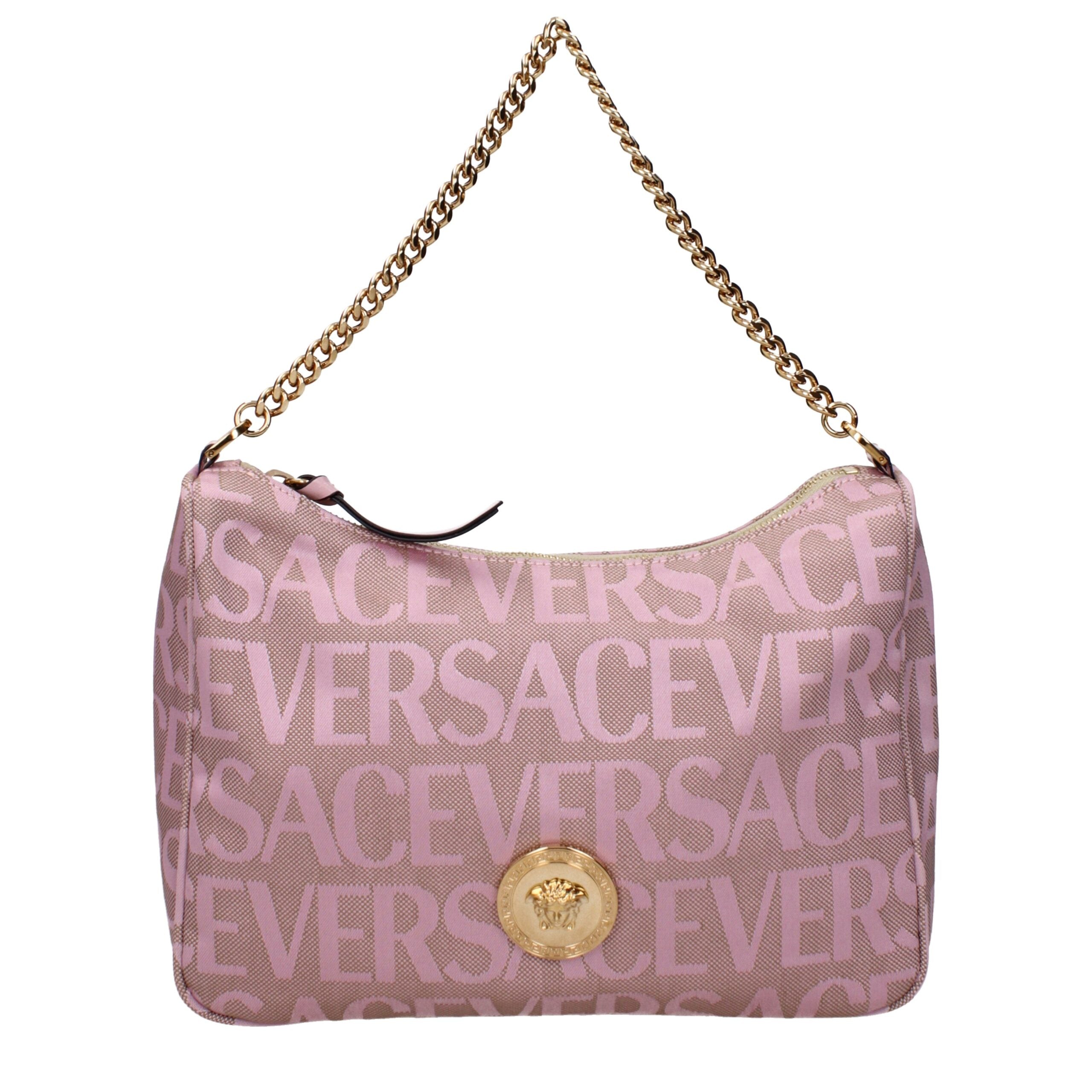 Beige Fabric Handbag Versace