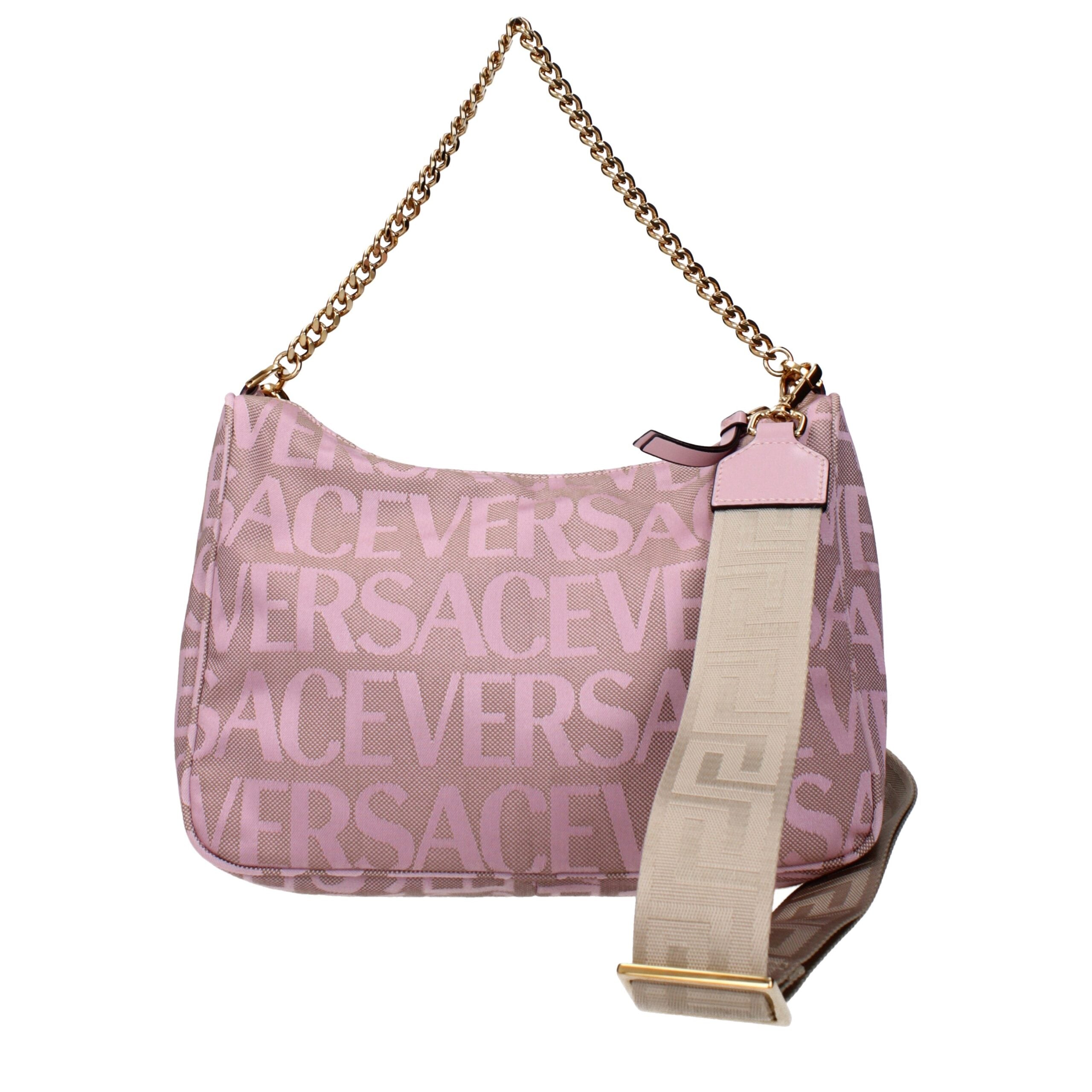 Beige Fabric Handbag Versace