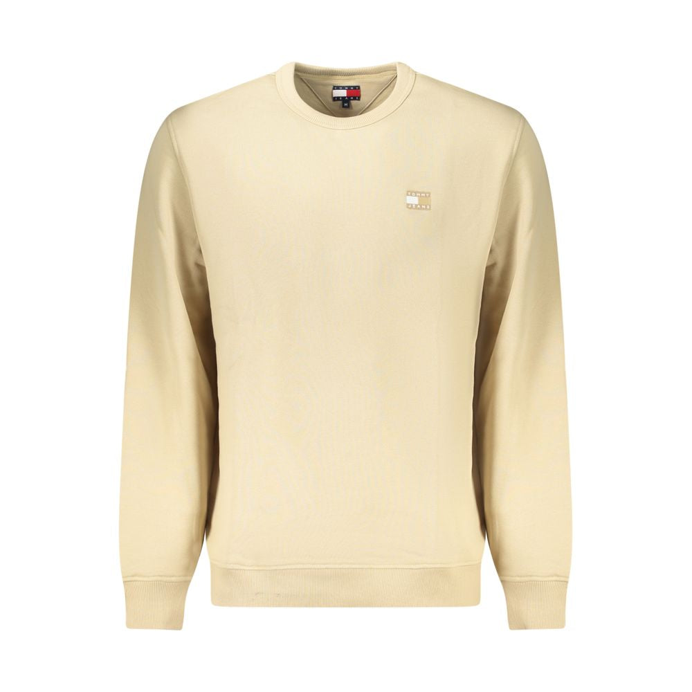 Beige Cotton Men Sweater Tommy Hilfiger