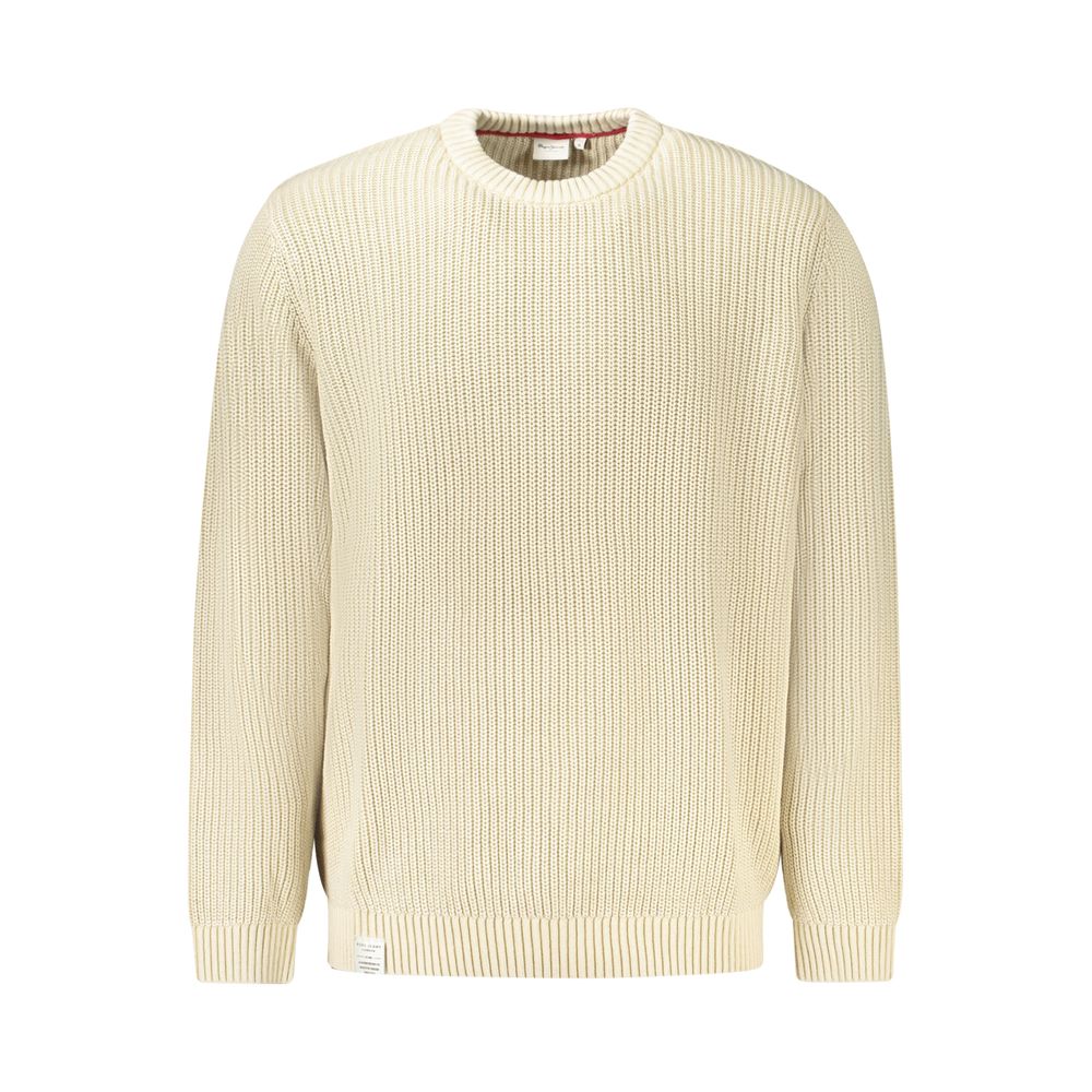 Beige Cotton Men Sweater Pepe Jeans