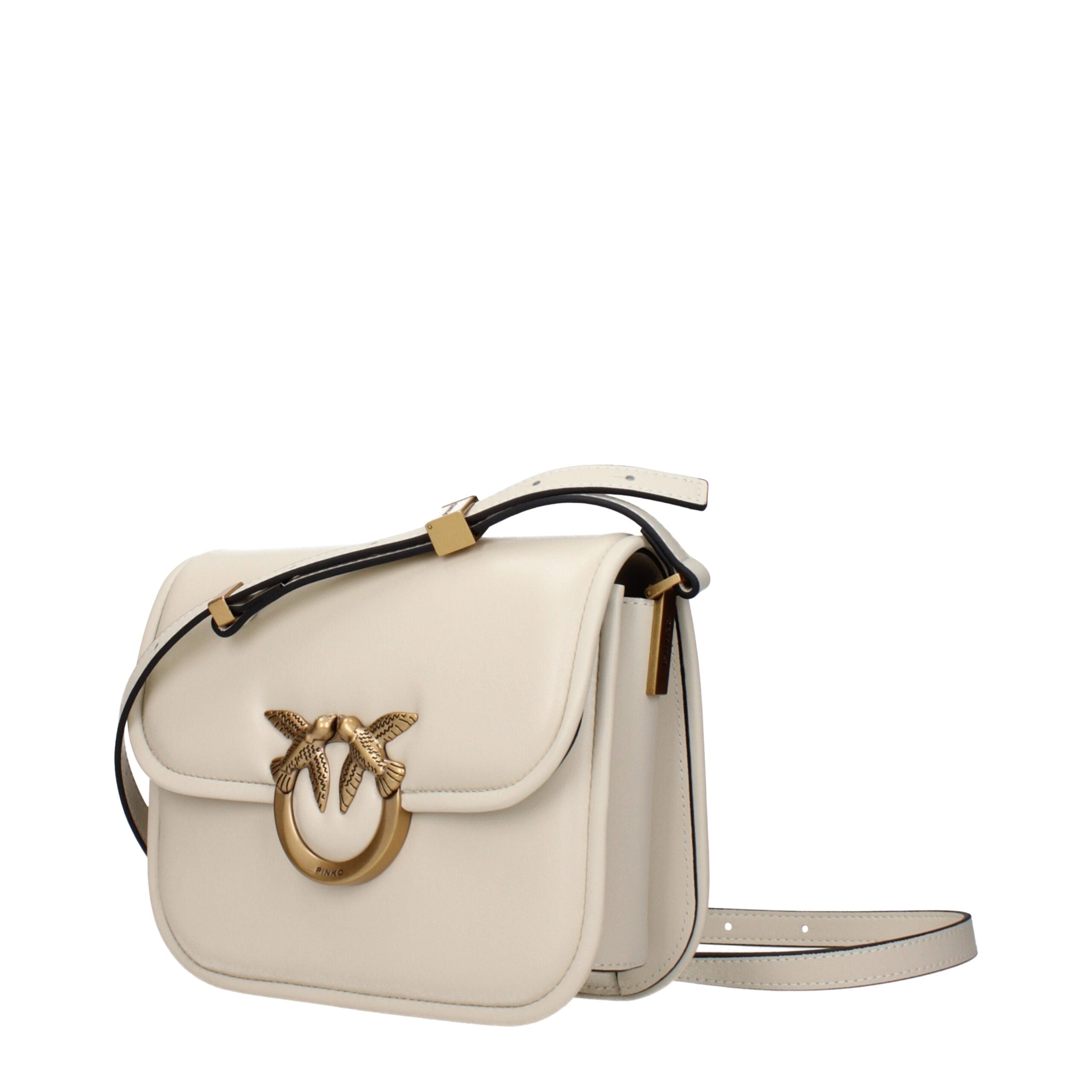 Beige Leather Crossbody Bag PINKO