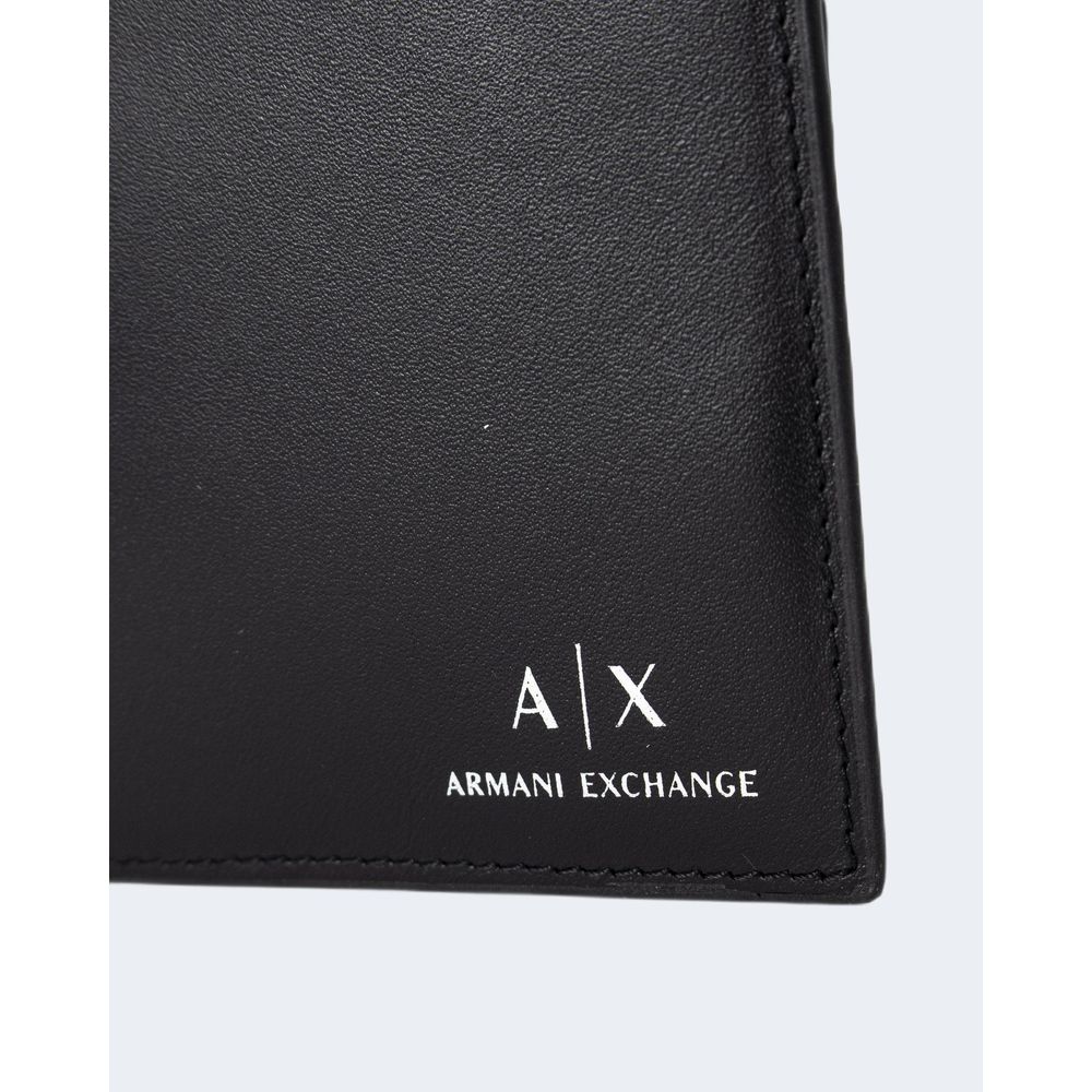 Black Leather Wallet Armani Exchange