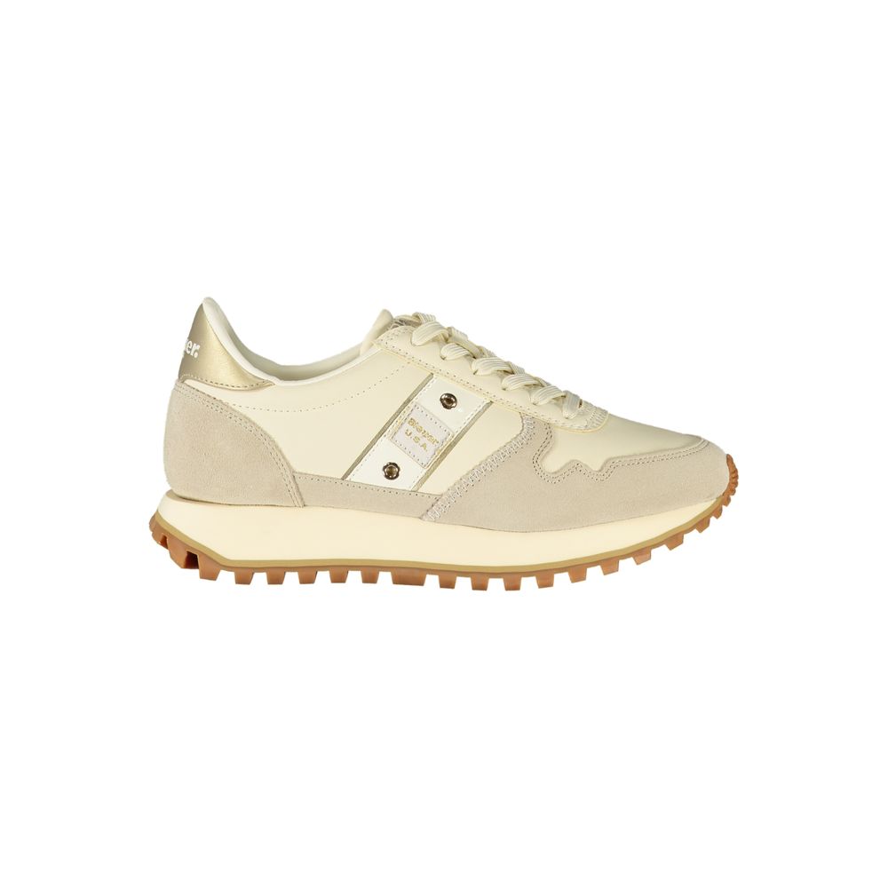 Beige Leather Women Sneaker Blauer
