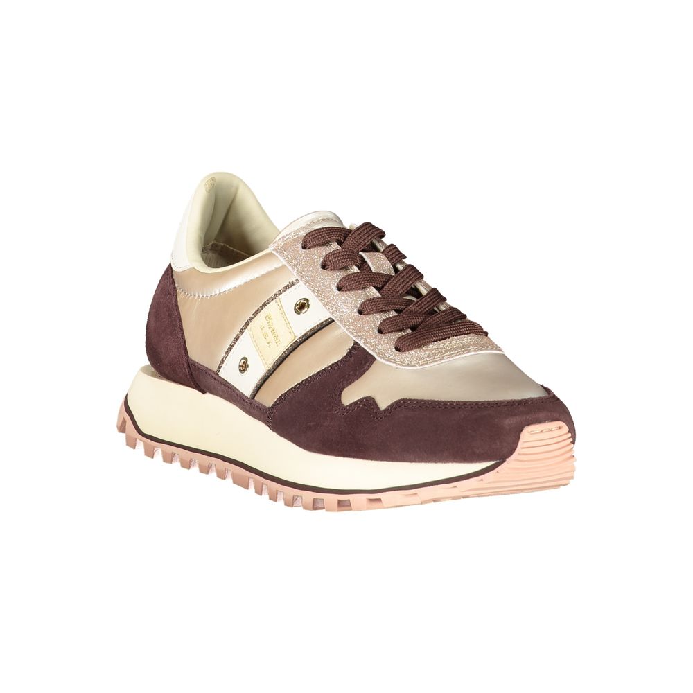 Beige Leather Women Sneaker Blauer