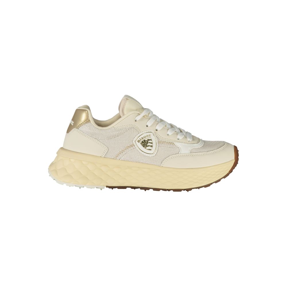 Beige Leather Women Sneaker Blauer