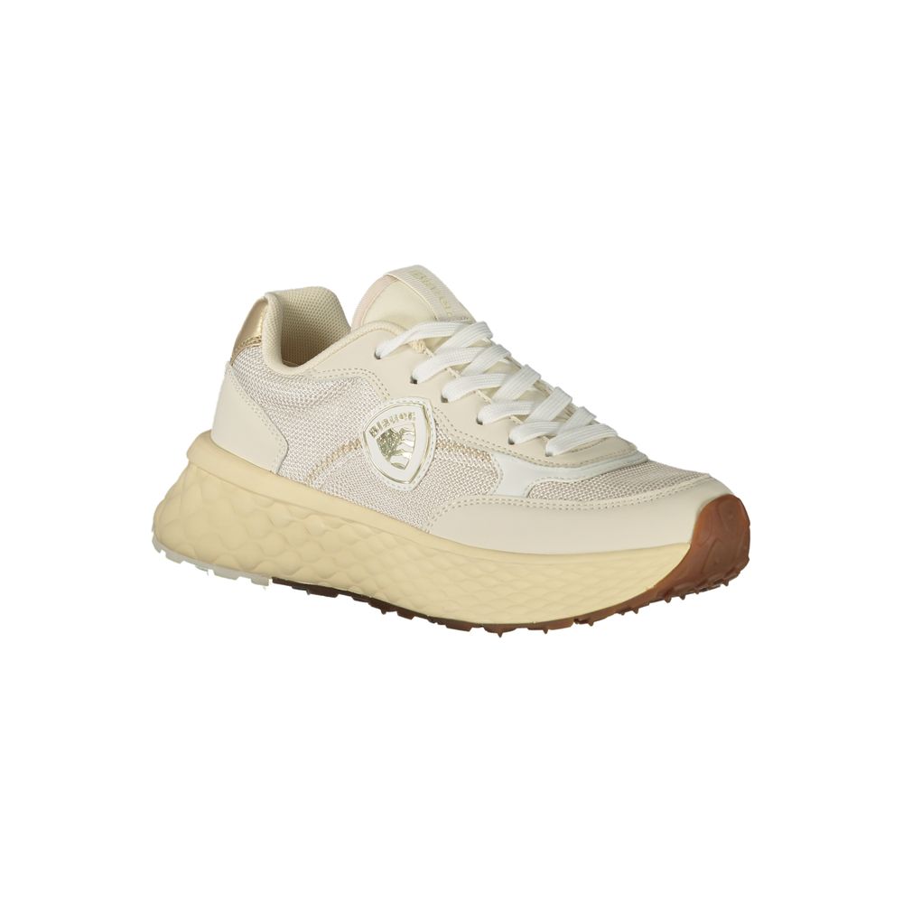 Beige Leather Women Sneaker Blauer