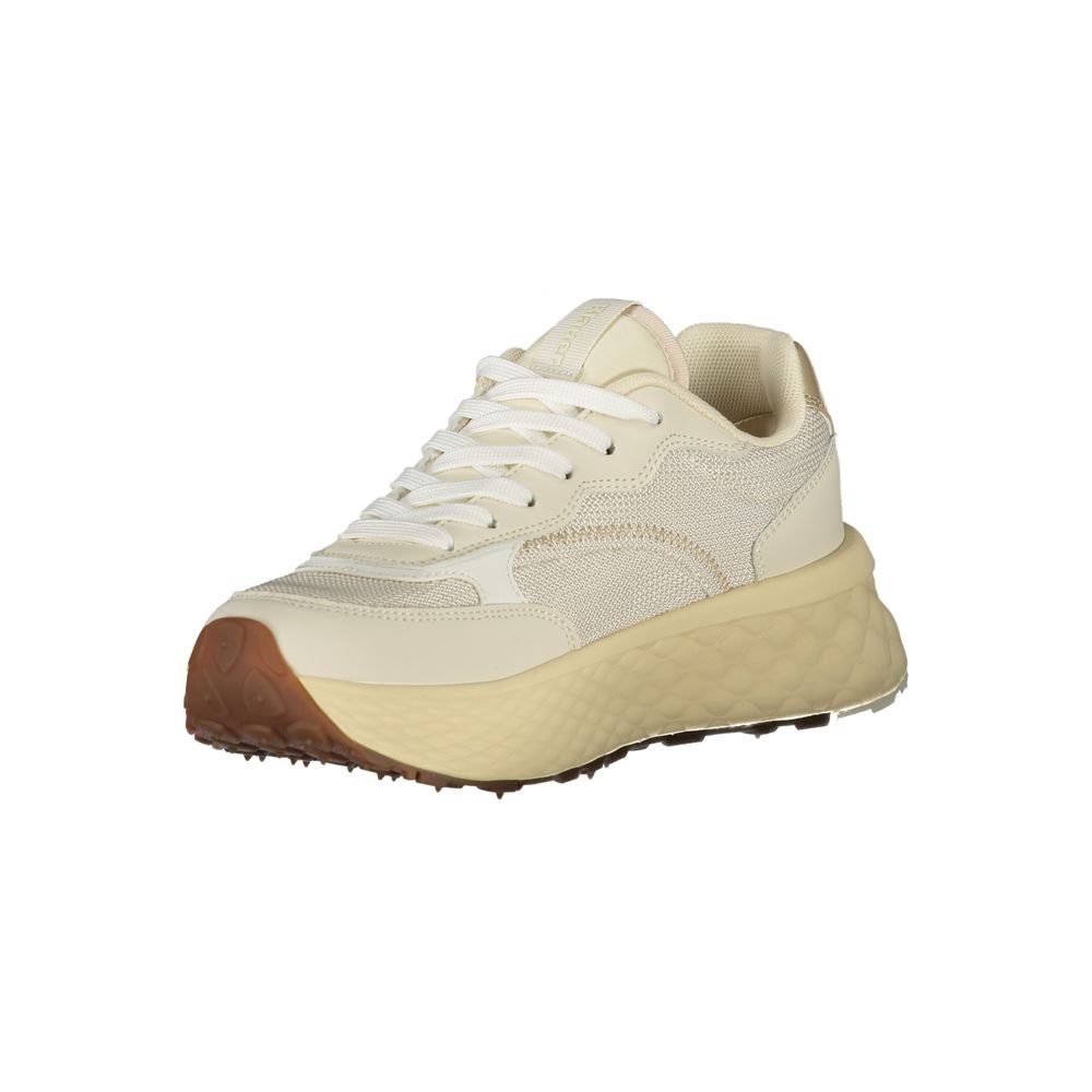 Beige Leather Women Sneaker Blauer